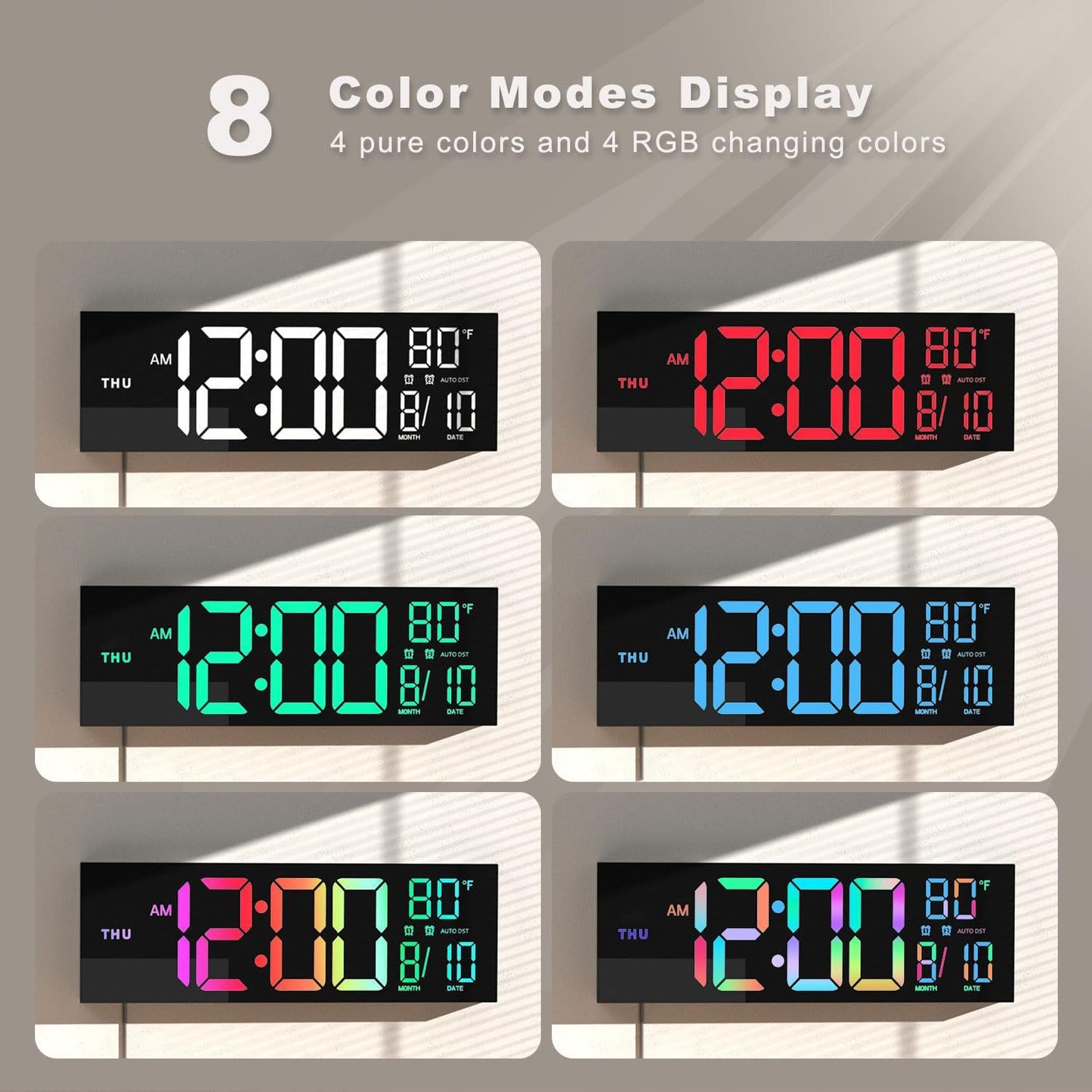 RGB LED Wall Clock With Remote Control