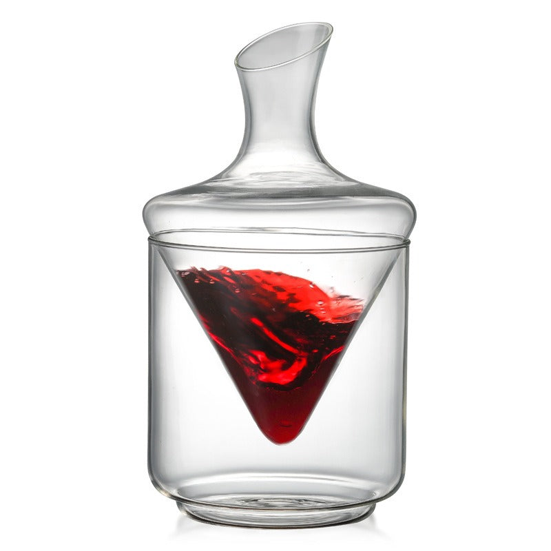 Pure Glass Decanter With Ice Basin To Keep Your Top Shelf Liquids Chilled