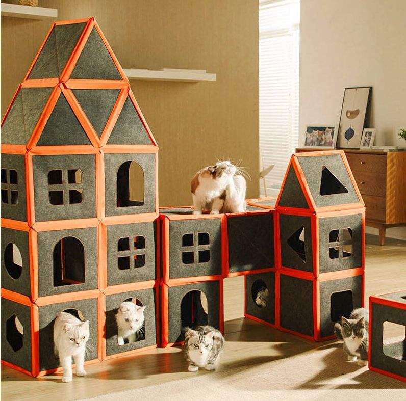 Massive Cardboard Kitty Mansion To Truly Spoil Your Feline Friend