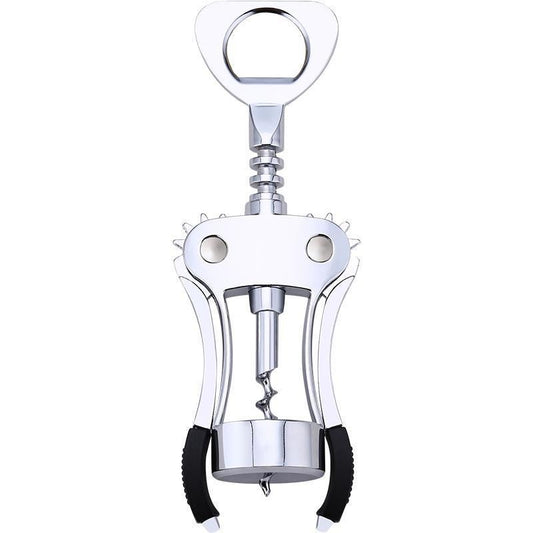 Premium Zinc Corkscrew Bottle Opener with Grip Wings