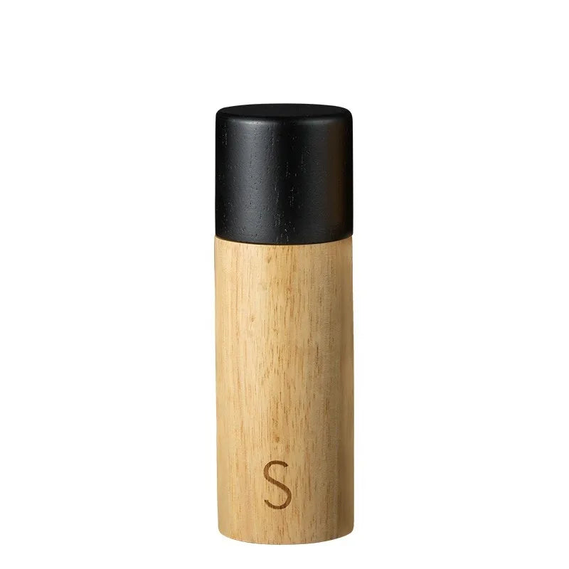 Oak Wood Salt and Pepper Shakers with Adjustable Coarseness rotor