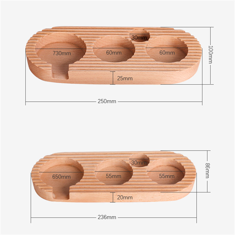 Beech Wood Espresso Storage and Prep Base