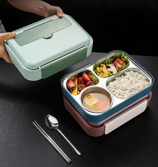 (304) Stainless Steel Bento Box - Multiple Colors