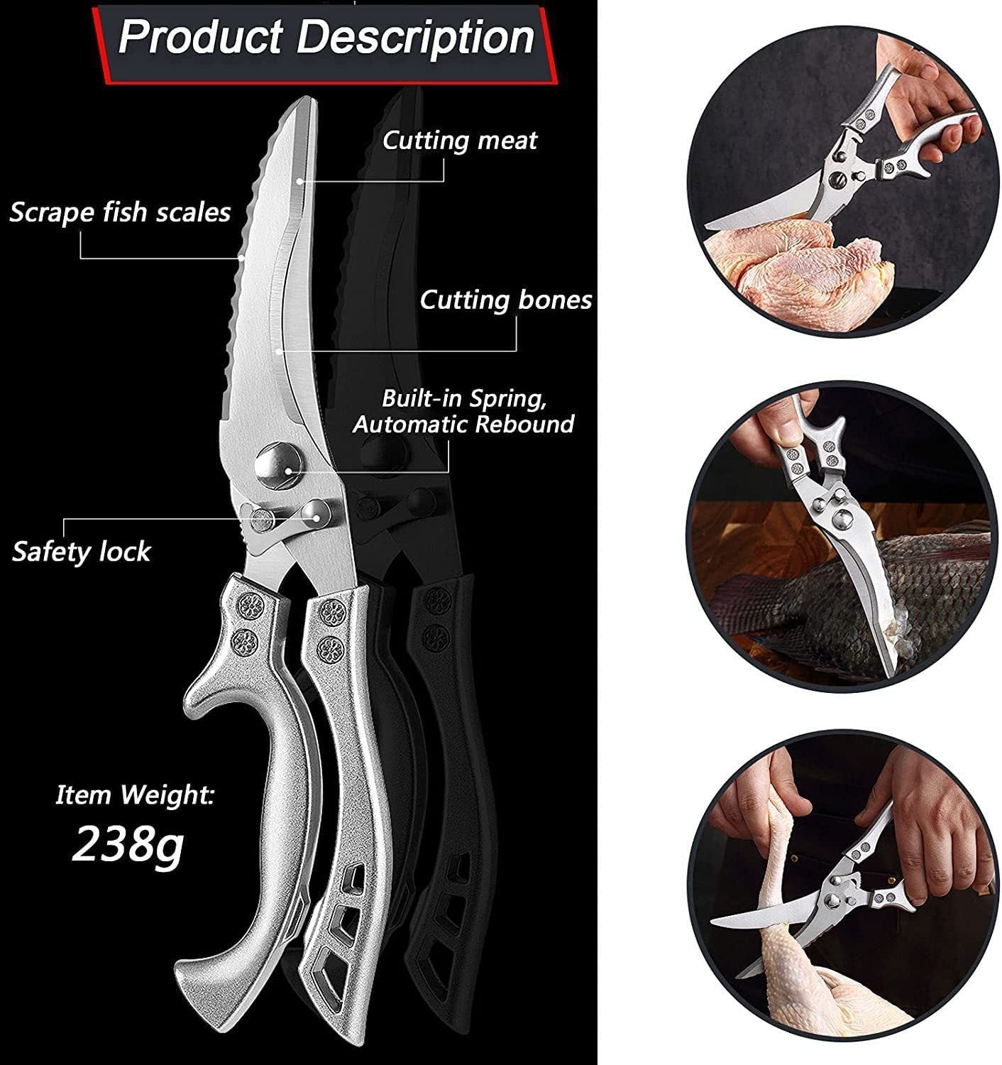 Bird Bone Scissors (Chicken, Duck, Game)