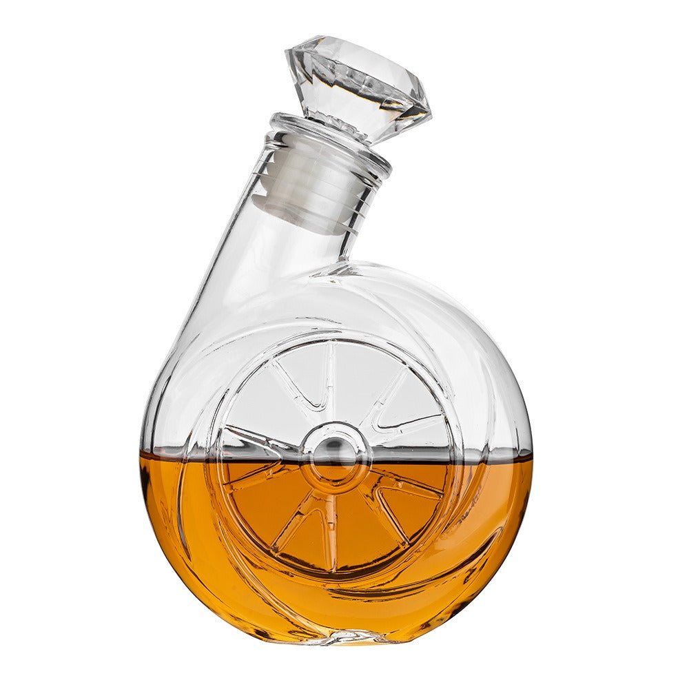 Turbocharger Shaped Decanter For Your Favorite Gearhead (Borosilicate Glass, Acrylic, and Silicone Materials)