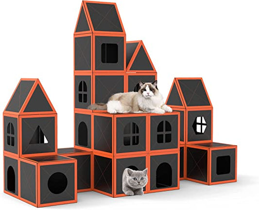 Massive Cardboard Kitty Mansion To Truly Spoil Your Feline Friend