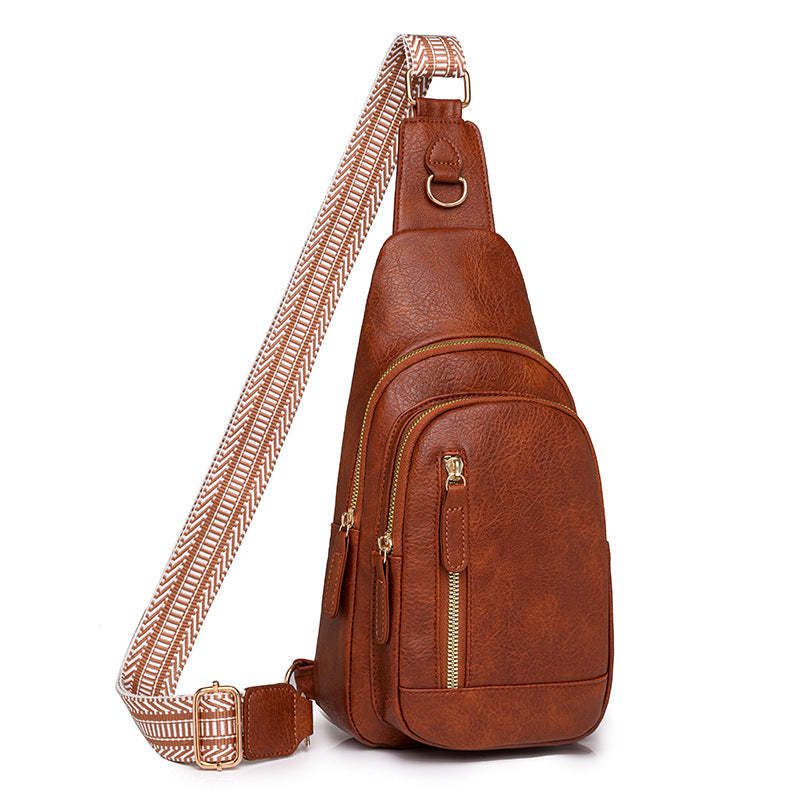 Retro, Sleek and, Simple Leather Shoulder Bag - Multiple Colors