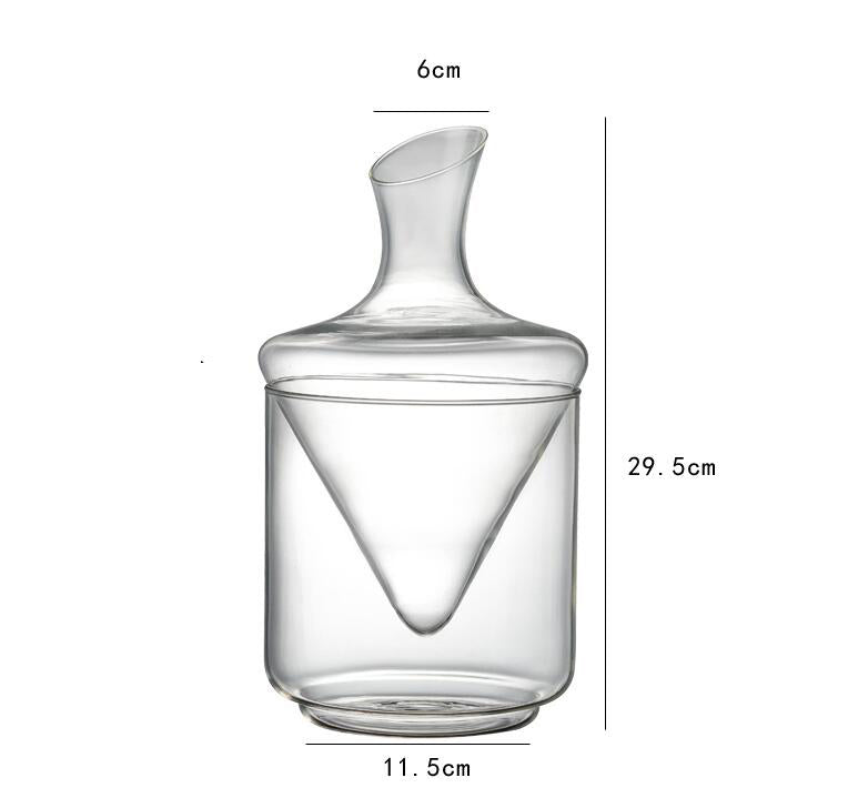 Pure Glass Decanter With Ice Basin To Keep Your Top Shelf Liquids Chilled